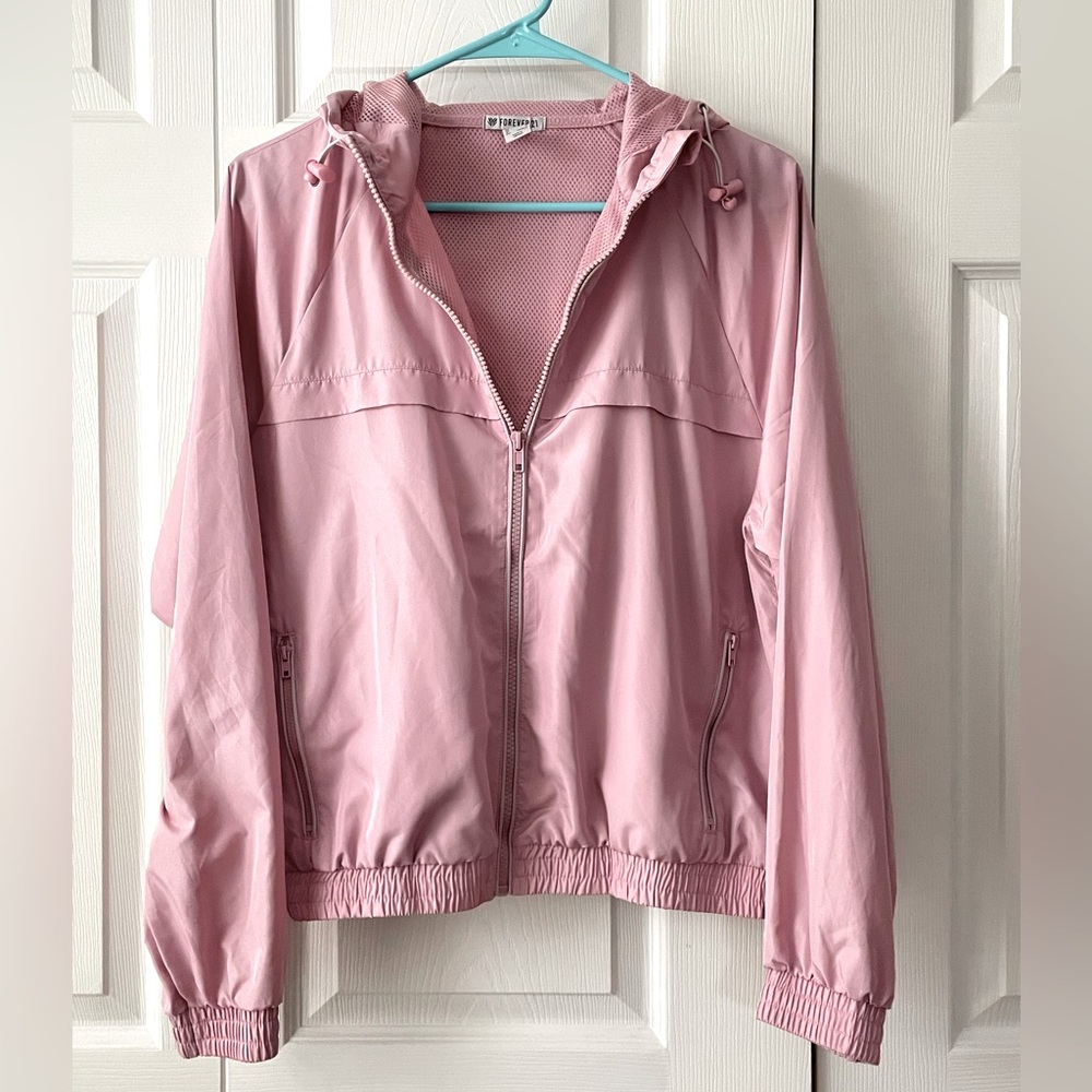 Forever 21 Light Pink Windbreaker - Small